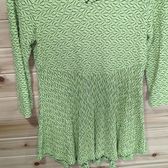Habitat Top Womens Small Green Textured Knit Fit and Flare Tunic Art - Picture 3 of 9